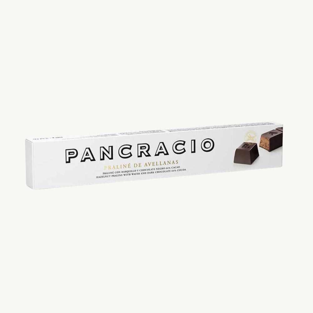 Pancracio Hazelnut and Dark Chocolate Praline Bar, 100g