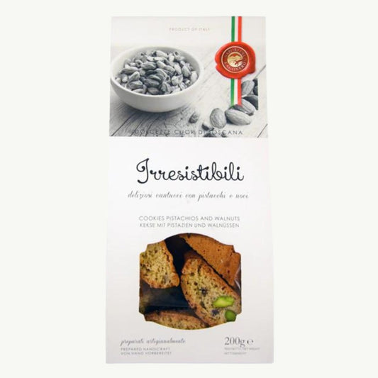 Cantucci Irresistibili Biscuit, with Pistacchio, Walnut and Chocolate from Lago Nero (200g)