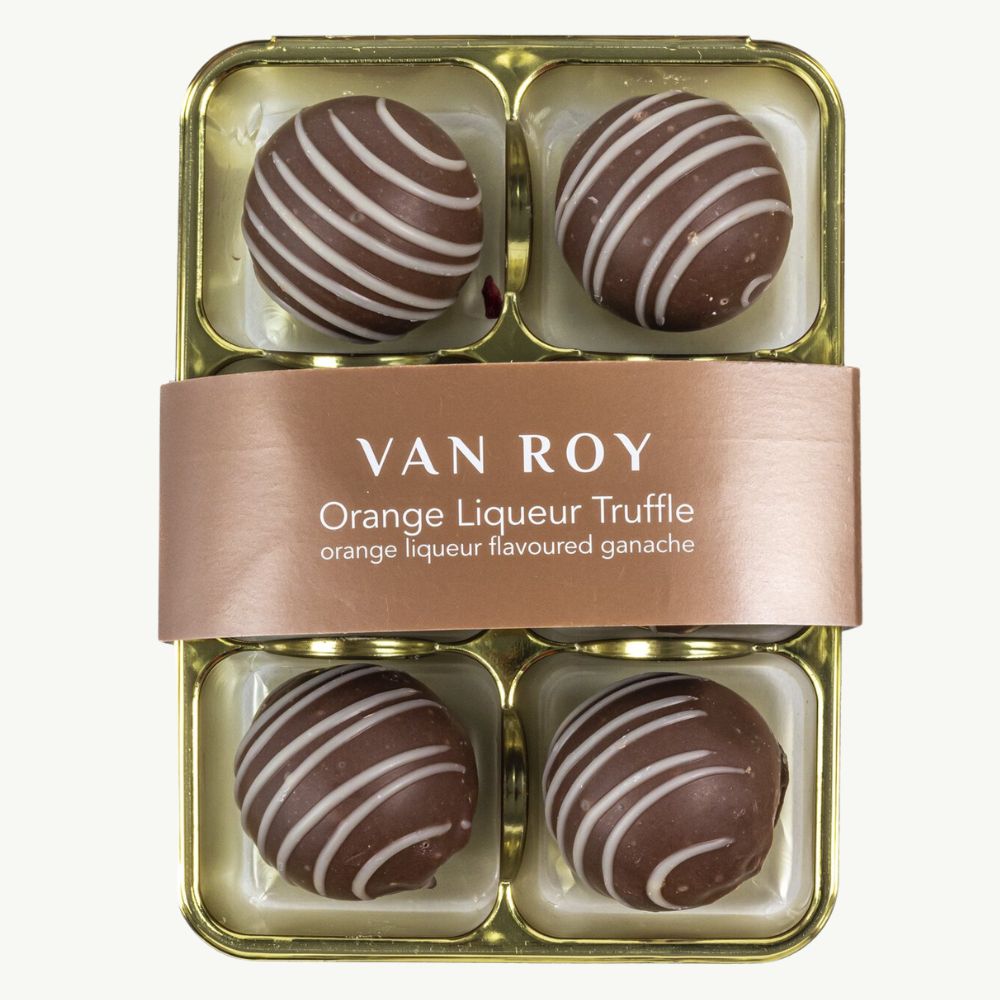 6 pack of Van Roy Orange Liqueur Truffles