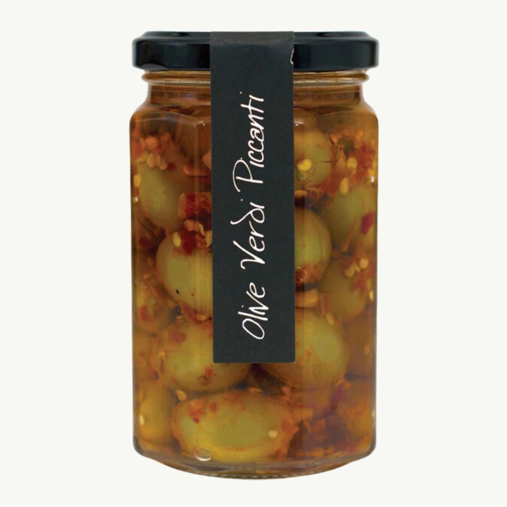 Casina Rossa Olive Verdi Piccanti Green Olives with Chilli (280g)