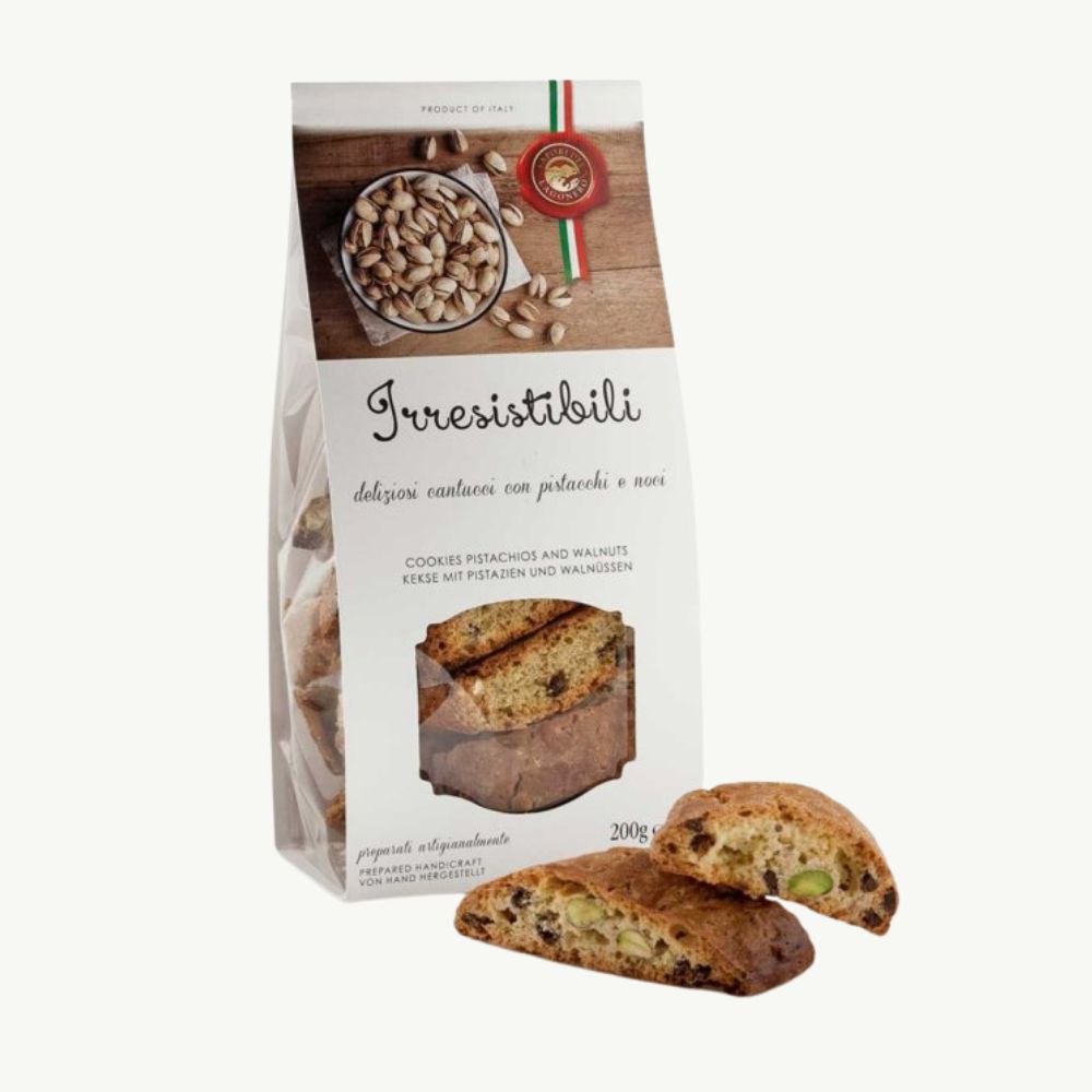 Cantucci Irresistibili Biscuit, with Pistachio, Walnut and Chocolate from Lago Nero (200g)